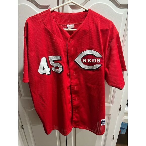 Vintage Majestic Team MLB Cincinnati Red Jersey #45. No name on the back. Men XL - Picture 1 of 7